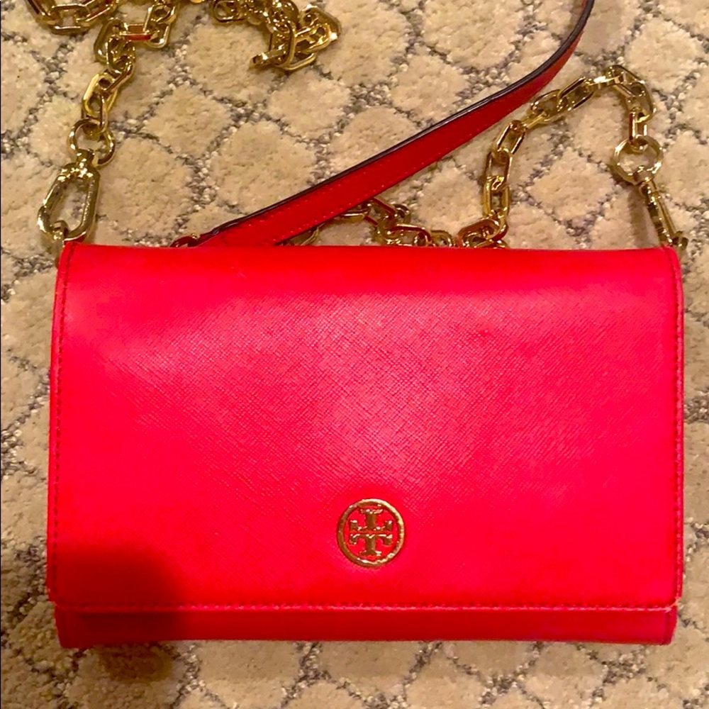 Tory Burch Clutch with gold chain